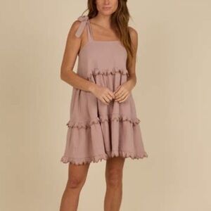 Rylee + Cru women’s ruffle swing dress mauve